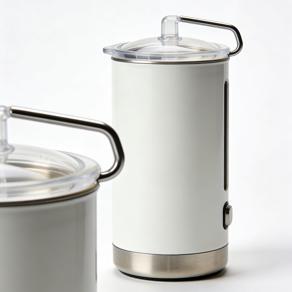 Brucejonat Mousseur à Lait Électrique, Mini Fouet Électrique 13000 tr/min à Piles, Émulsionneur de Lait Ergonomique sans BPA et Facile à Nettoyer, Mixeur pour Café, Latte, Cappuccino et Matcha